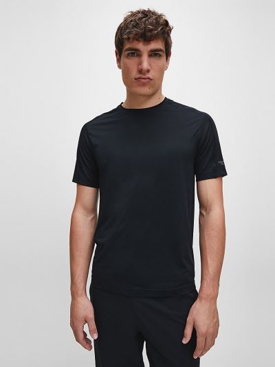 Calvin Klein Ruhák HU901032 | Calvin Klein Mesh Panel Férfi Póló Fekete